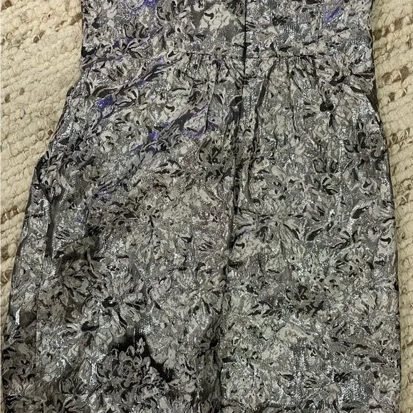 ABS Allen Schwartz Silver Strapless Dress - Picture 5 of 6